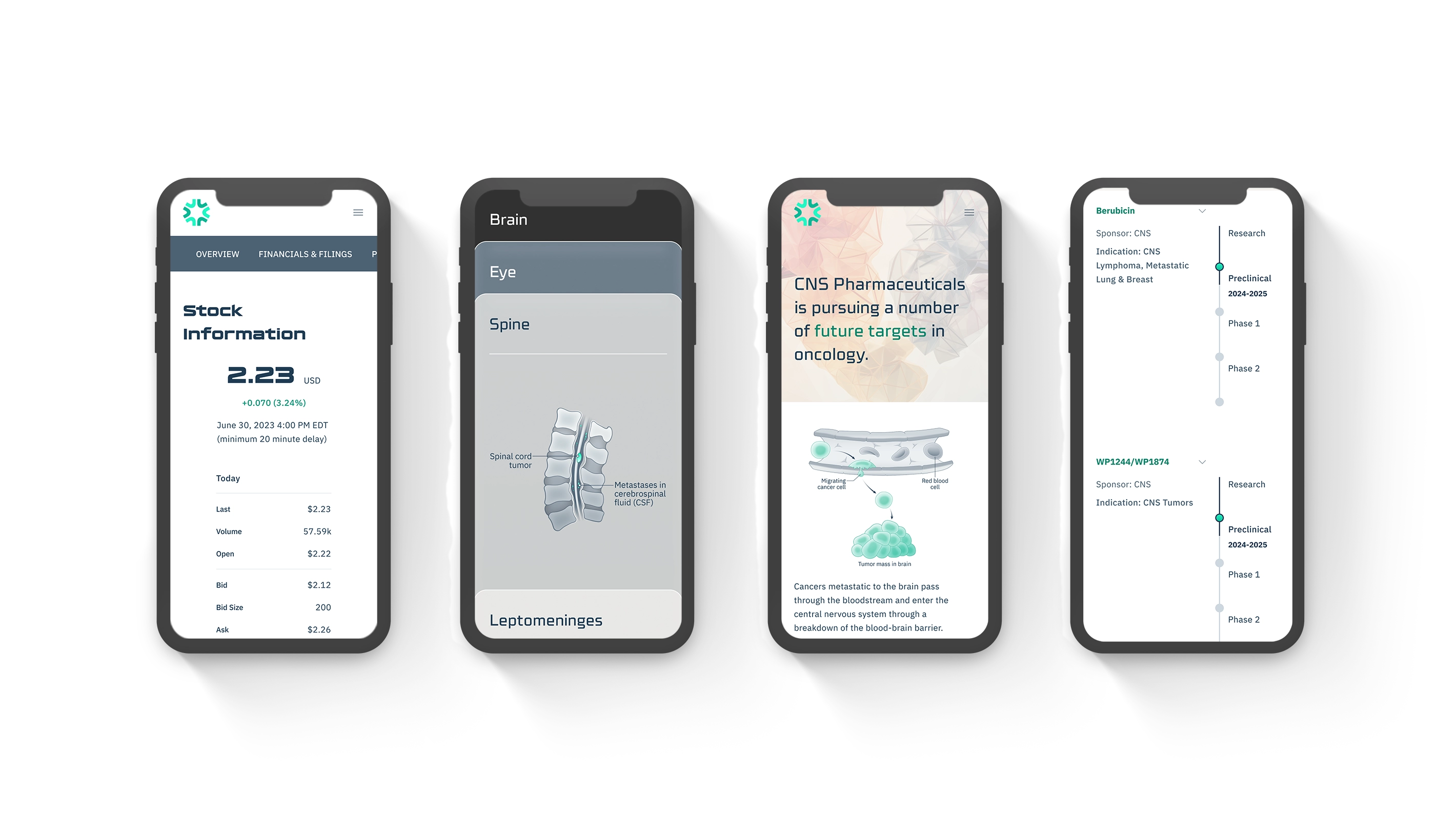 Mobile phone website mockup examples