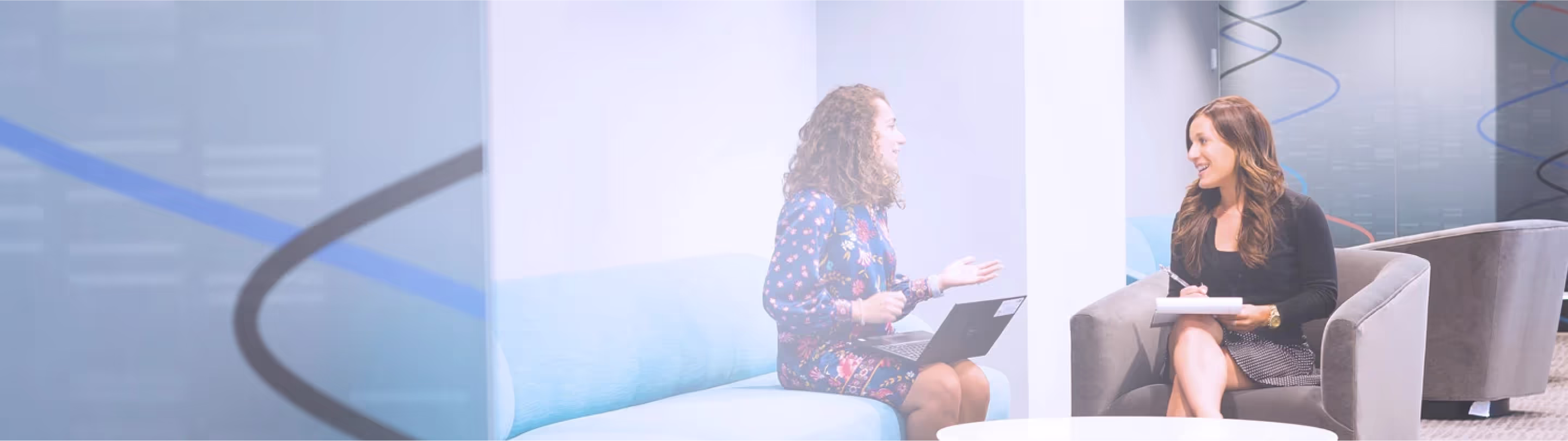 Image showcasing DNA chromatogram glass panes interior design